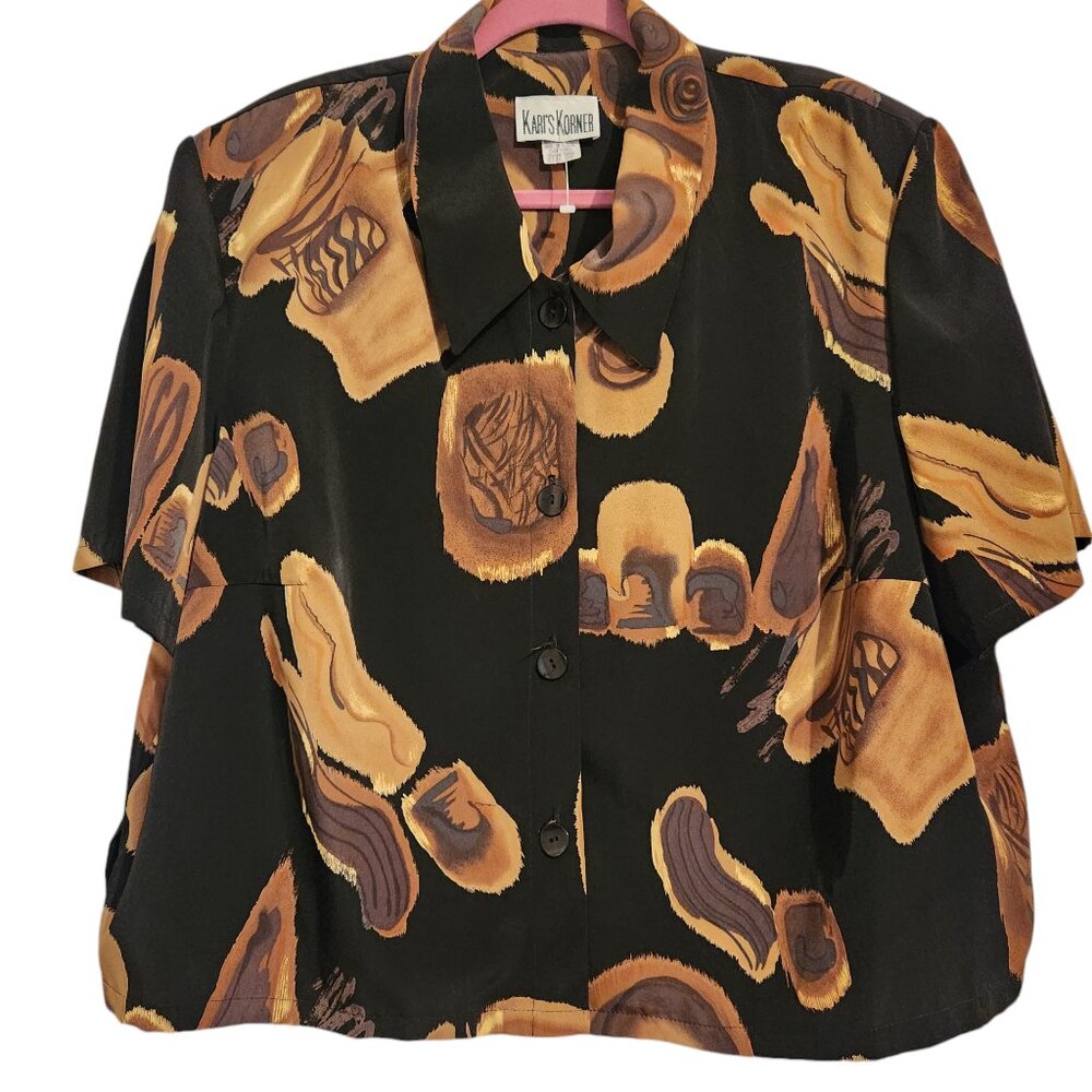 Beautiful Button Down Kari's Korner Blouse Size 22 - Picture 4 of 8